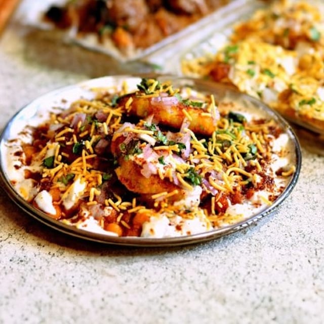 Aloo Tikki Chaat.