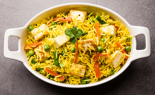 Paneer biryani