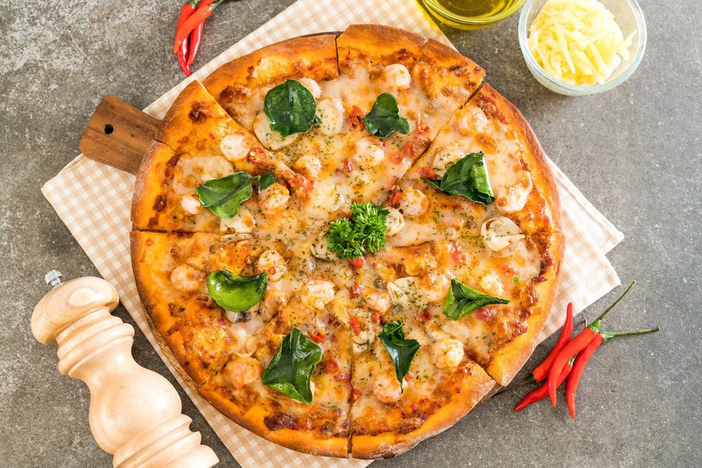 Sultani Shrimp Pizza